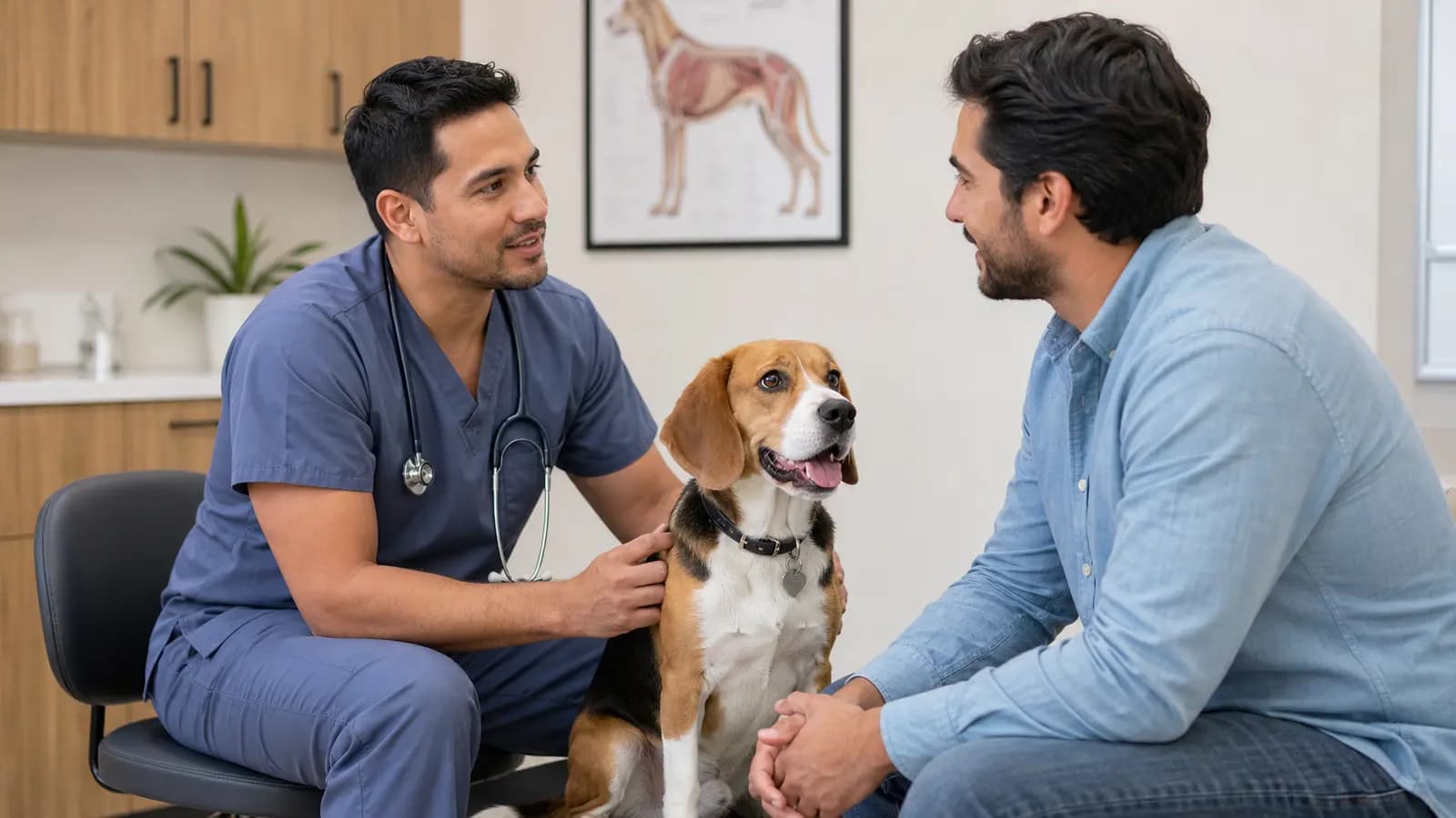 AI-generated illustrative veterinary care scene