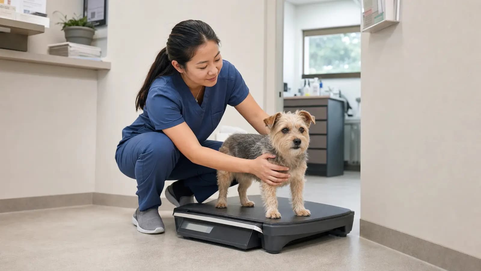 AI-generated illustrative veterinary care scene