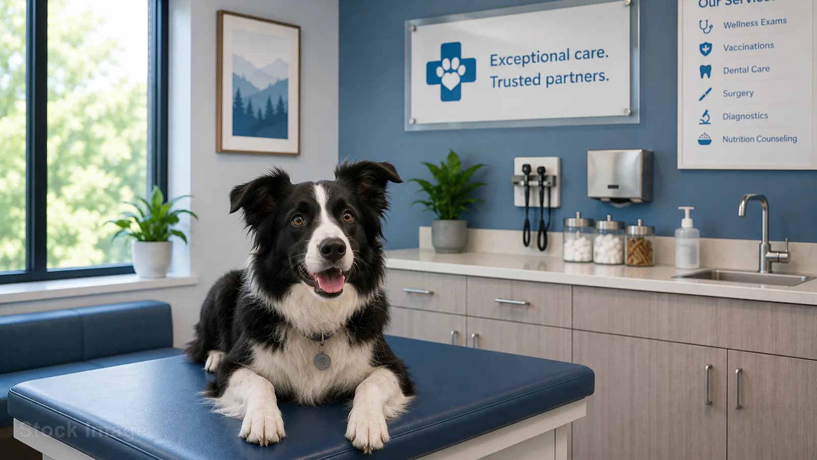 Stock veterinary care image — not a photo of Charlottesville Veterinary Hospital