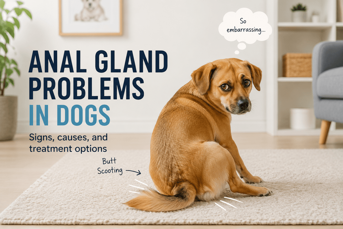 A dog's scooting from anal gland problems 